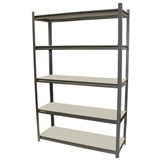 ACERACK STALLION SHELVING UNIT 5 SHELVES 1800 X 1200 X 400MM DARK GREY