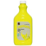 EDUCATIONAL COLOURS LIQUICRYL JUNIOR STUDENT FLURO PAINT 2 LITRE YELLOW