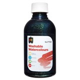 EDUCATIONAL COLOURS WASHABLE WATERCOLOUR GLITTER PAINT 250ML BLACK