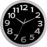 CARVEN FASHION WALL CLOCK ROUND 330MM BLACKSILVER