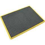 AIR GRID ANTIFATIGUE MAT 600 X 900MM BLACKYELLOW BORDER