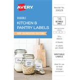 AVERY 39029 KITCHEN AND PANTRY LABELS RECTANGULAR ASSORTED PACK 16