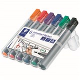 STAEDTLER 356 LUMOCOLOR FLIPCHART MARKER 20MM ASSORTED WALLET 6