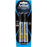 ARTLINE 577 WHITEBOARD MARKER BULLET 3MM BLACK PACK 2 HANGSELL
