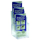 DEFLECTO BLUEPRINT BROCHURE HOLDER FREESTANDING 3TIER DL 3 CLEAR
