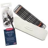 DERWENT GRAPHIC PENCIL ASSORTED TIN 6