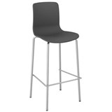 DAL ACTI CHAIR 4LEG LOW BARSTOOL CHROME FRAME LIGHT GREY SHELL