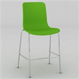 DAL ACTI CHAIR 4LEG LOW BARSTOOL CHROME FRAME GREEN SHELL