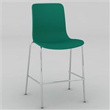 DAL ACTI CHAIR 4LEG LOW BARSTOOL CHROME FRAME TEAL SHELL