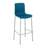 DAL ACTI CHAIR 4LEG HIGH BARSTOOL CHROME FRAME OCEAN BLUE SHELL