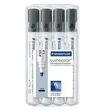 STAEDTLER 351 LUMOCOLOR WHITEBOARD MARKER BULLET BLACK WALLET 4