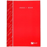 QUILL INDEX BOOK HARDCOVER 160 PAGE 70GSM A5 RED