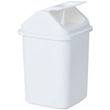 COMPASS RECTANGULAR PLASTIC SWING BIN 20 LITRE WHITE