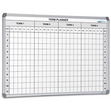 VISIONCHART MAGNETIC WHITEBOARD SCHOOL PLANNER 4 TERM 2400 X 1200MM
