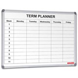 VISIONCHART MAGNETIC WHITEBOARD SCHOOL PLANNER 1 TERM 1200 X 900MM