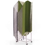 BURO ENVY AND MAXIM CHAIR TROLLEY SILVER