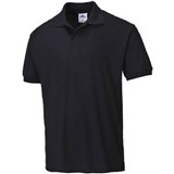 PORTWEST B210 NAPLES MENS POLO SHIRT BLACK XS