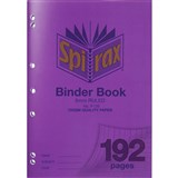 SPIRAX P128 BINDER BOOK 8MM RULED 70GSM 192 PAGE A4