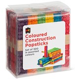 EDUCATIONAL COLOURS CONSTRUCTION POPSTICKS COLOURED PACK 300