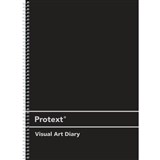 PROTEXT VISUAL ART DIARY WITH PP COVER 110GSM 120 PAGE A4 BLACK