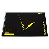 QUILL SKETCH BOOK PP SHORT SIDE BOUND 110GSM A3 20 SHEETS BLACK