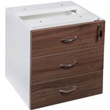 OM PREMIER FIXED DESK PEDESTAL 3DRAWER LOCKABLE 464 X 400 X 450MM CASNANWHITE