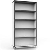 RAPID INFINITY DELUXE BOOKCASE 1800 X 900 X 315MM NATURAL WHITE LAMINATE BLACK EDGING