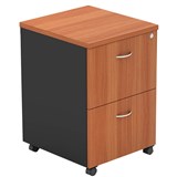 OM MOBILE PEDESTAL 2DRAWER LOCKABLE 468 X 510 X 685MM CHERRYCHARCOAL