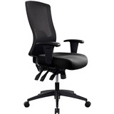 BURO TIDAL CHAIR HIGH MESH BACK ARMS BLACK