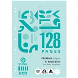 OLYMPIC B812P ECO BINDER BOOK 8MM RULED 70GSM 128 PAGE A4