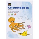 EDUCATIONAL COLOURS SEA LIFE COLOURING BOOK 250GSM 20 PAGE A4