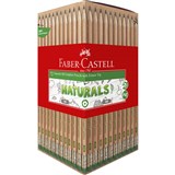 FABERCASTELL NATURAL GRAPHITE PENCILS WITH ERASER TIP HB PACK 72