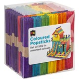 EDUCATIONAL COLOURS POPSTICKS COLOURED PACK 500