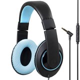 KENSINGTON HEADPHONES WITH INLINE MIC AND VOLUME CONTROL BLUE
