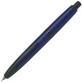 PILOT CAPLESS BLACK ACCENT FOUNTAIN PEN BLUE MATTE BARREL MEDIUM NIB BLACK INK