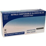 STYLUS NITRILE POWDERFREE DISPOSABLE GLOVES SMALLMEDIUM BLUE PACK 100