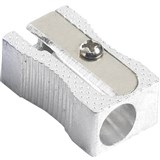 WHITEBOX METAL PENCIL SHARPENER 1HOLE SILVER
