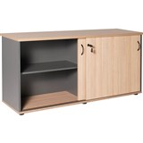 RAPID WORKER SLIDING DOOR CREDENZA 1500 X 450MM OAKIRONSTONE