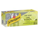 SCHWEPPES INFUSED NATURAL MINERAL WATER CAN 375ML LIME AND LEMON PACK 10