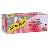 SCHWEPPES INFUSED NATURAL MINERAL WATER CAN 375ML RASPBERRY  BLUEBERRY PACK 10