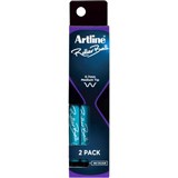 ARTLINE ROLLERBALL PEN 07MM BLACK PACK 2