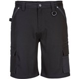 PORTWEST SLIM FIT STRETCH SHORTS BLACK 112