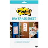 POSTIT SUPER STICKY INSTANT DRY ERASE SHEETS 177 X 287MM PACK 3