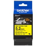 BROTHER HSE611E HEAT SHRINK TUBE LABELLING TAPE 52MM BLACK ON YELLOW