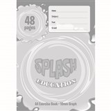 SPLASH EXERCISE GRAPH BOOK 10MM 60GSM 48 PAGE A4