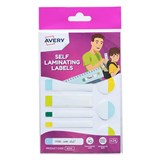 AVERY 41501 KIDS SELF LAMINATING LABELS ASSORTED SHAPES NEON PACK 24