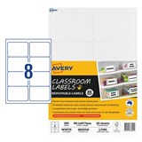 AVERY 983002 CLASSROOM LABELS 991 X 677MM WHITE PACK 20