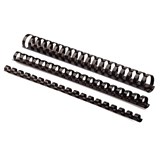 FELLOWES PLASTIC BINDING COMBS ROUND 21 LOOP 8MM A4 BLACK PACK 100