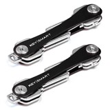 KEYSMART ORGINAL COMPACT KEY HOLDER AND KEYCHAIN ORGANISER BLACK PACK 2