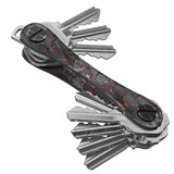 KEYSMART ORGINAL COMPACT KEY HOLDER AND KEYCHAIN ORGANISER FORGED CARBON RED